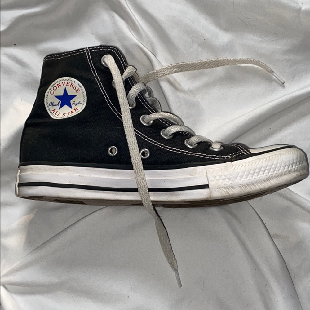 Black high top converse